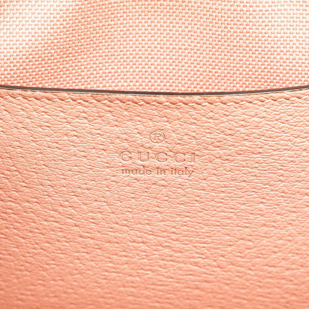 Gucci Small GG Denim Embroidery Ophidia Satchel