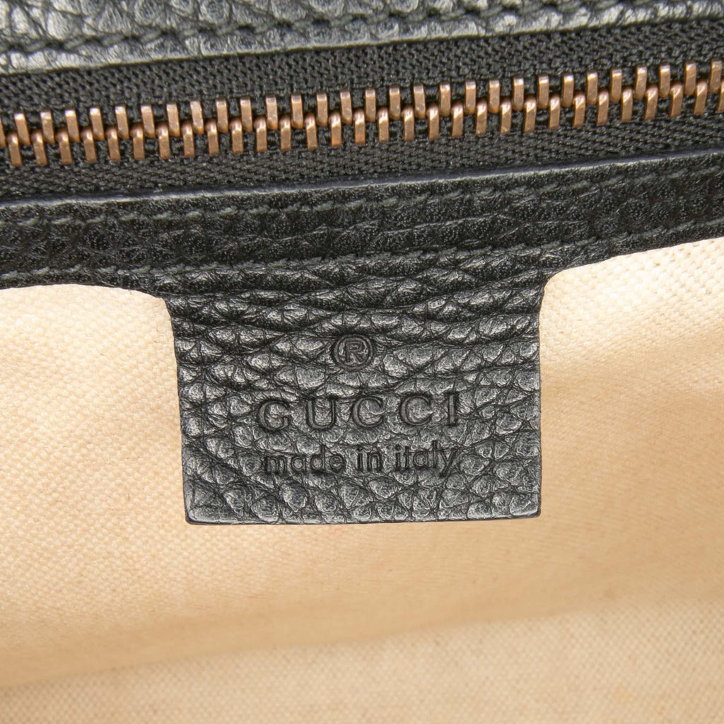 Gucci Small GG Marmont Grained Calfskin Top Handle Satchel