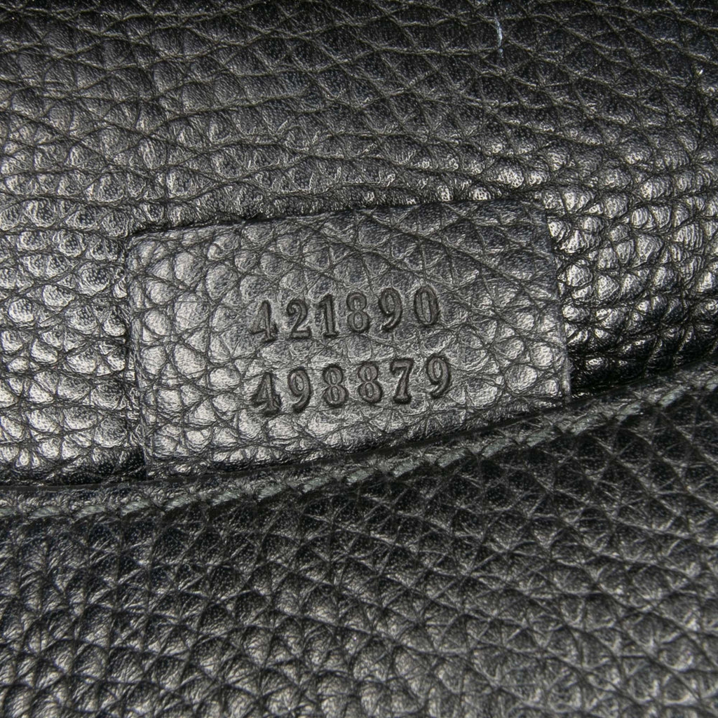Gucci Small GG Marmont Grained Calfskin Top Handle Satchel