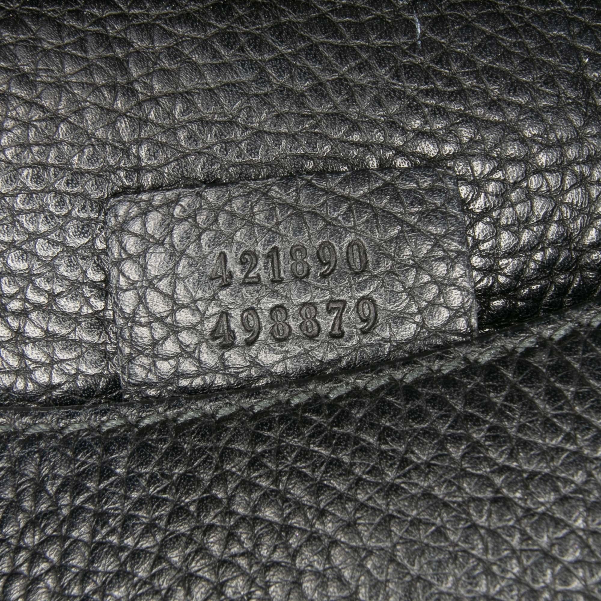 Gucci Small GG Marmont Grained Calfskin Top Handle Satchel