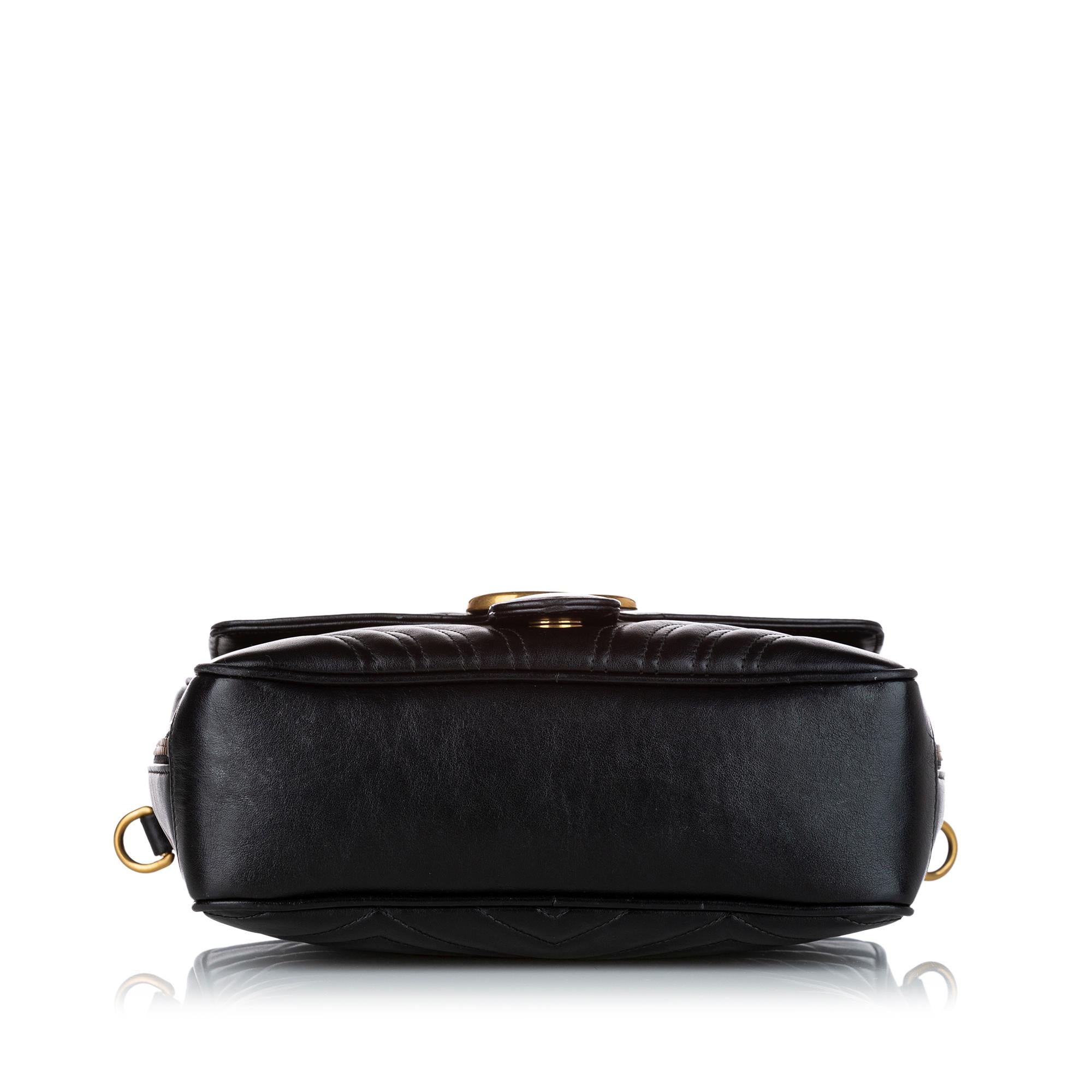Gucci Small Gucci Marmont Leather Satchel (SHG-31892)