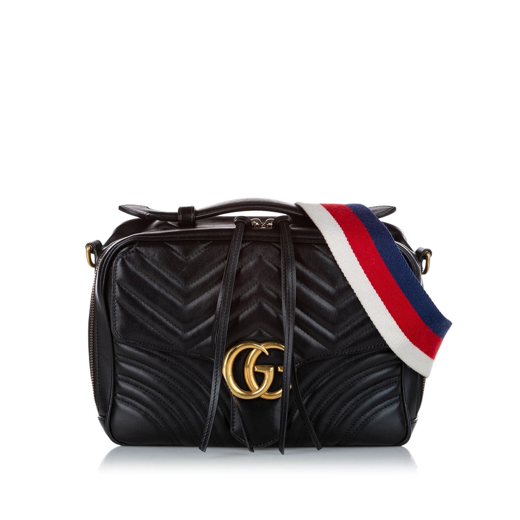 Gucci Small Gucci Marmont Leather Satchel (SHG-31892)