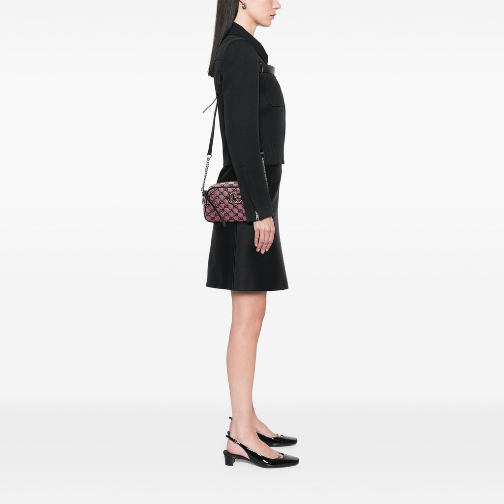 Gucci Small GG Marmont Matelasse Canvas Crossbody