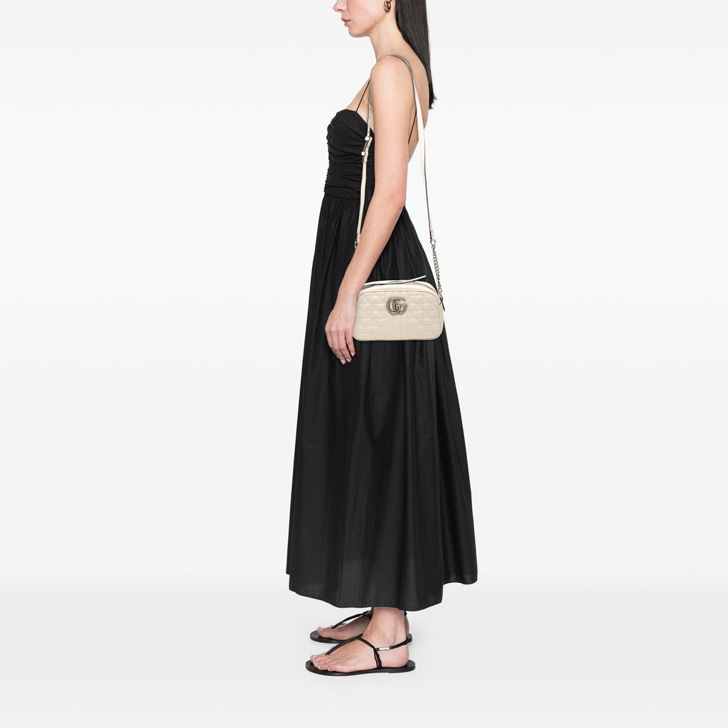 Gucci Small GG Marmont Matelasse Leather Aria Crossbody