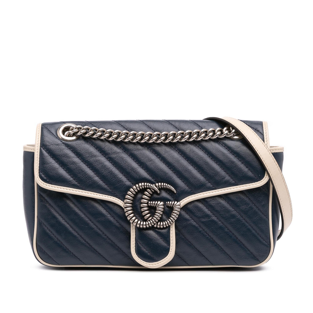 Gucci Small GG Marmont Matelasse Leather Torchon Flap Crossbody