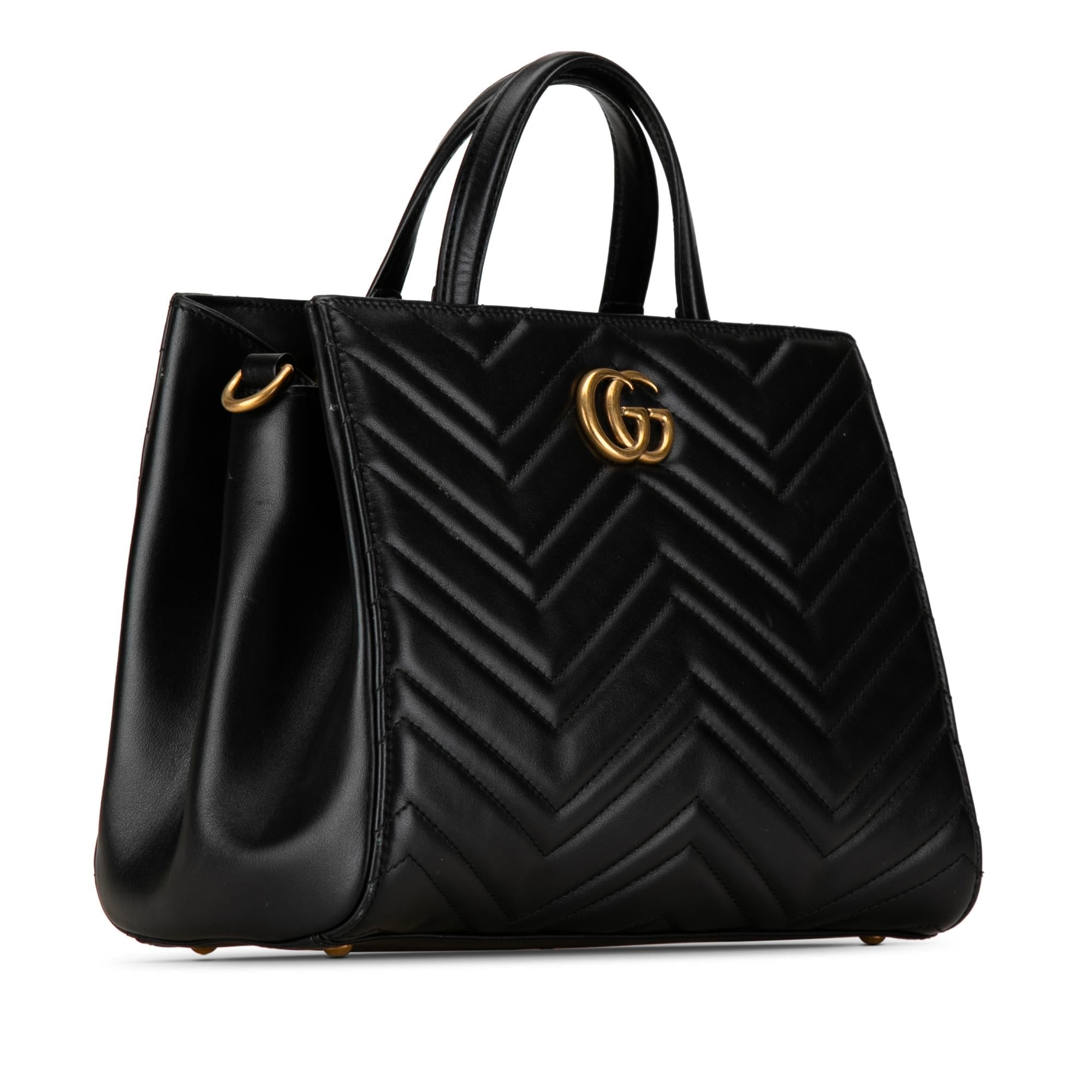 Gucci Small GG Marmont Matelasse Tote (SHG-SEH8S6)