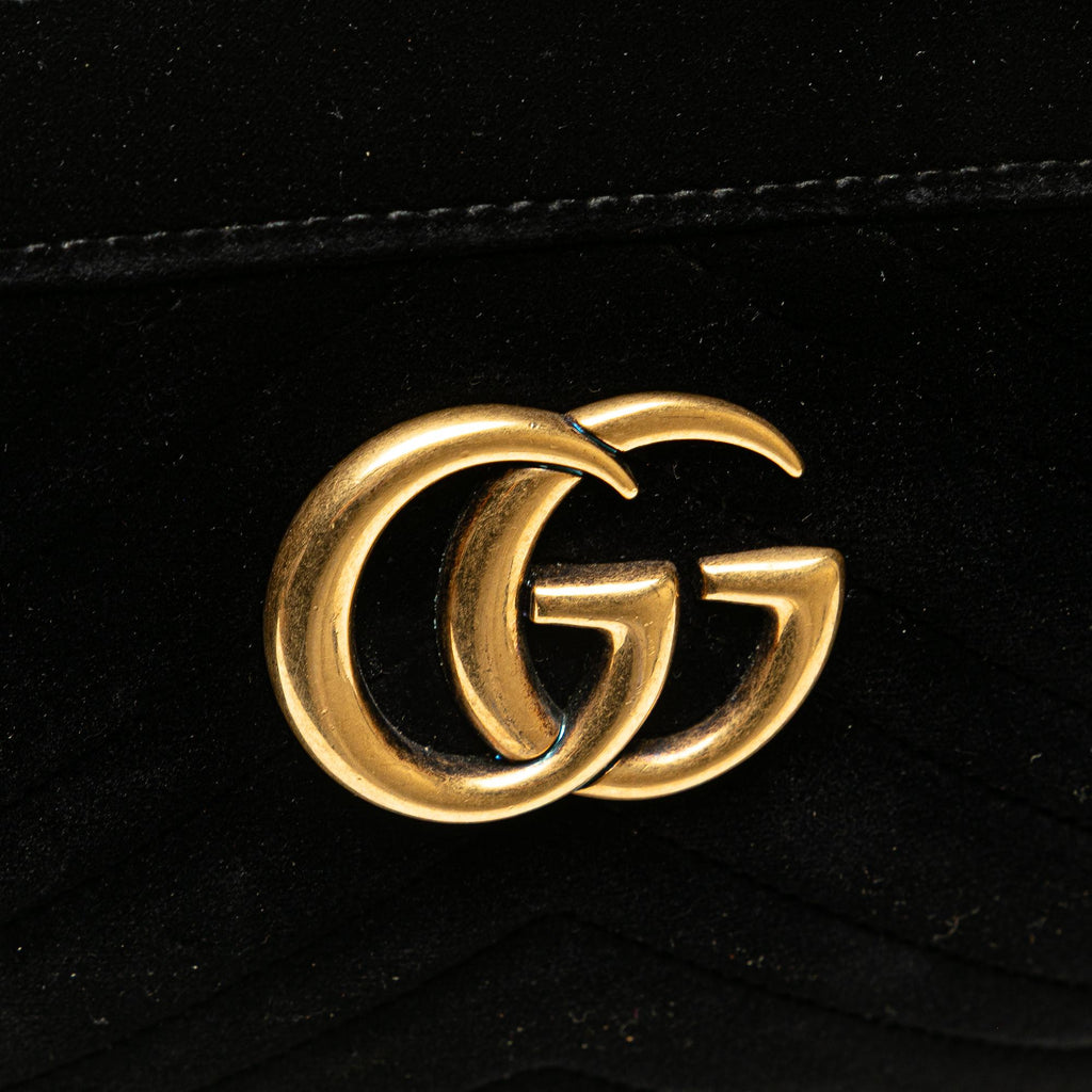 Gucci Small GG Marmont Matelasse Velvet Crossbody