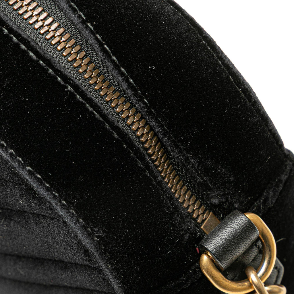 Gucci Small GG Marmont Matelasse Velvet Crossbody