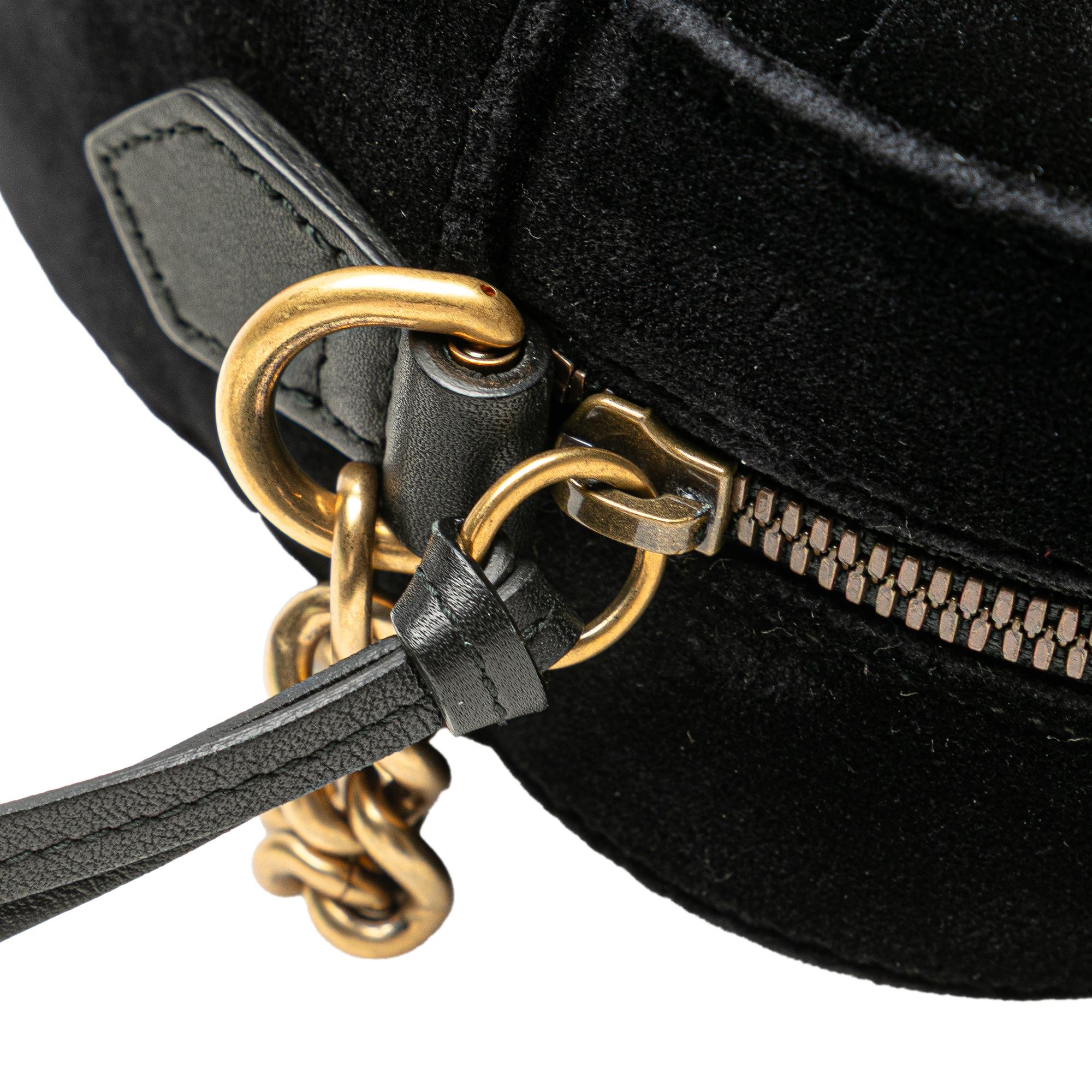 Gucci Small GG Marmont Matelasse Velvet Crossbody