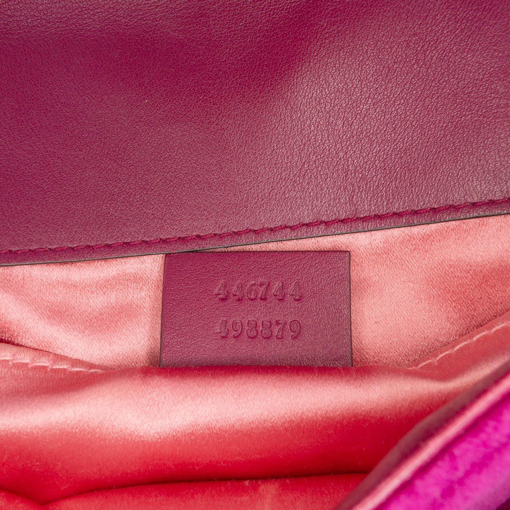 Gucci Small GG Marmont Matelasse Velvet Shoulder Bag