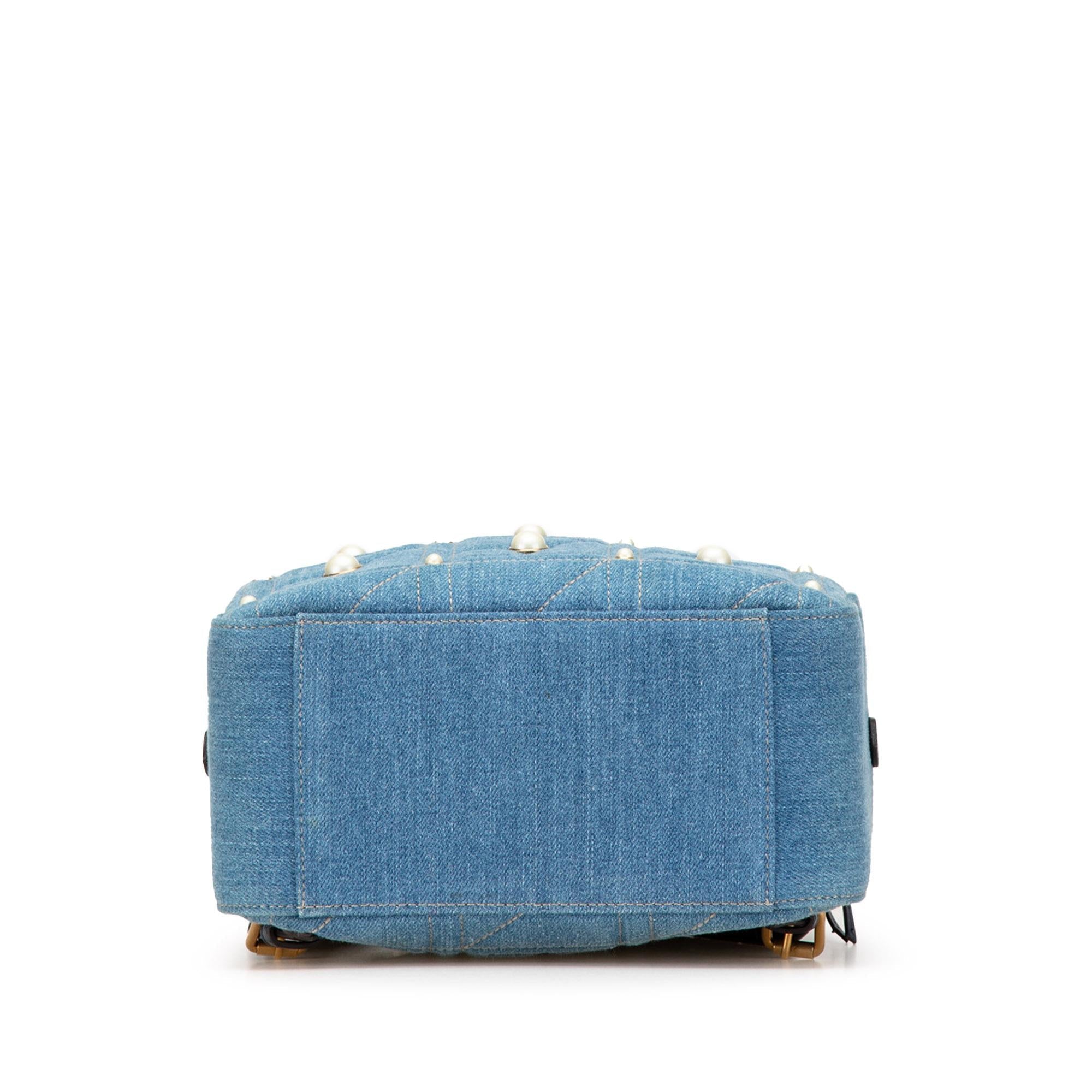 Gucci Small GG Marmont Pearl DLBim Backpack