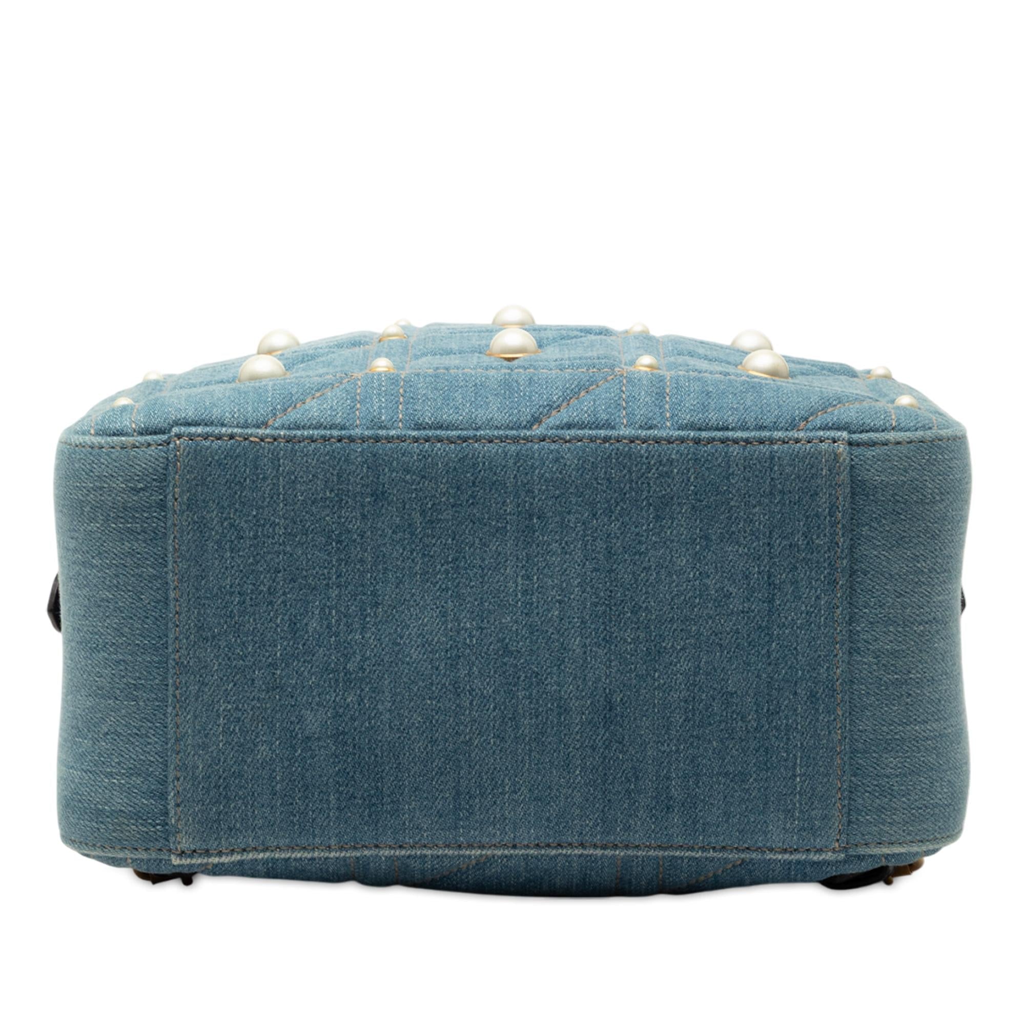 Gucci Small GG Marmont Pearl Studded Matelasse DLBim Backpack