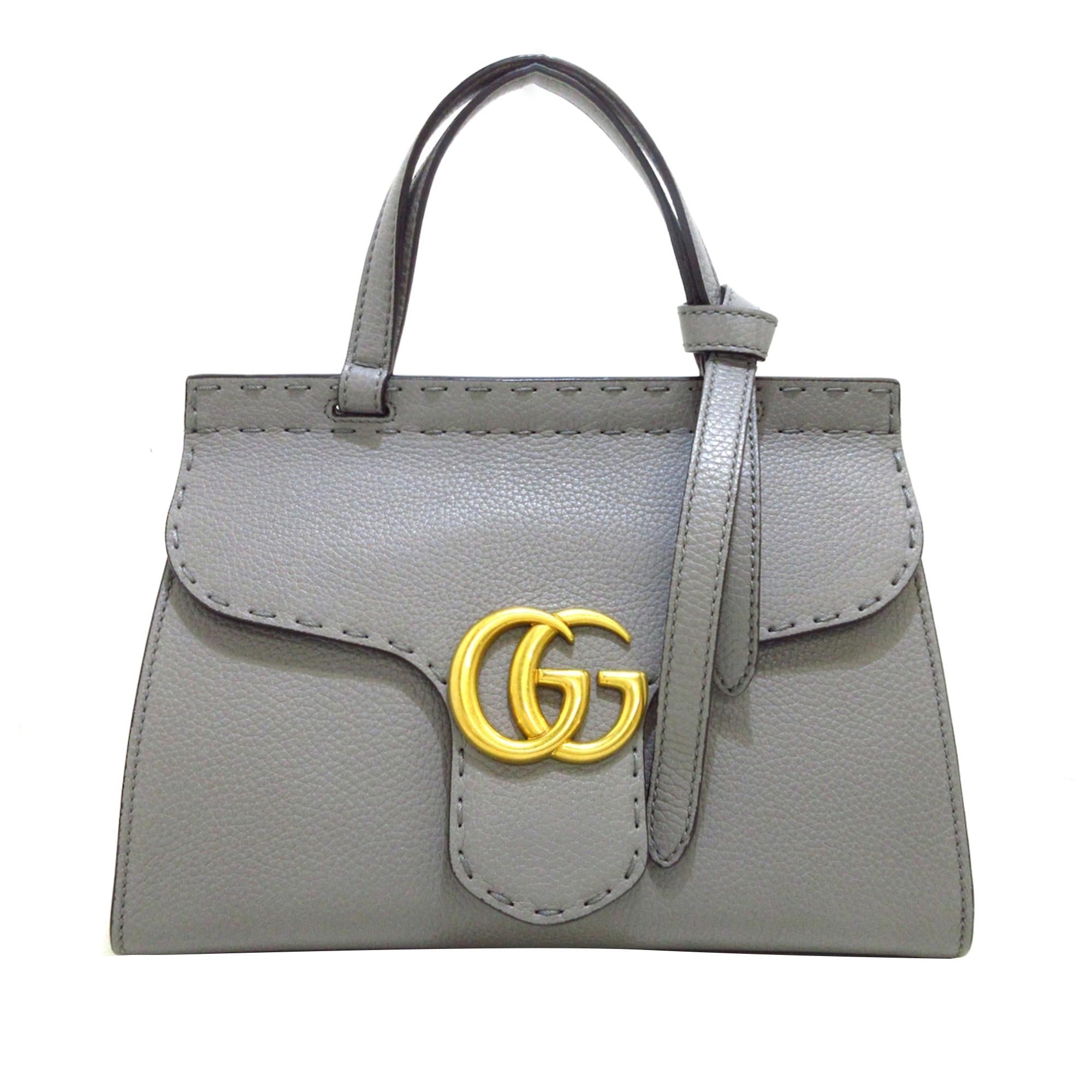 Gucci Small GG Marmont Top Handle Satchel (SHG-Raao4V)
