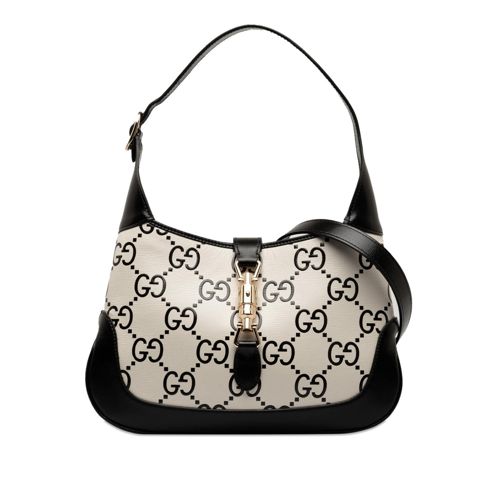 Gucci Small GG Print Leather Jackie 1961 Bag (SHG-nLCbtl)