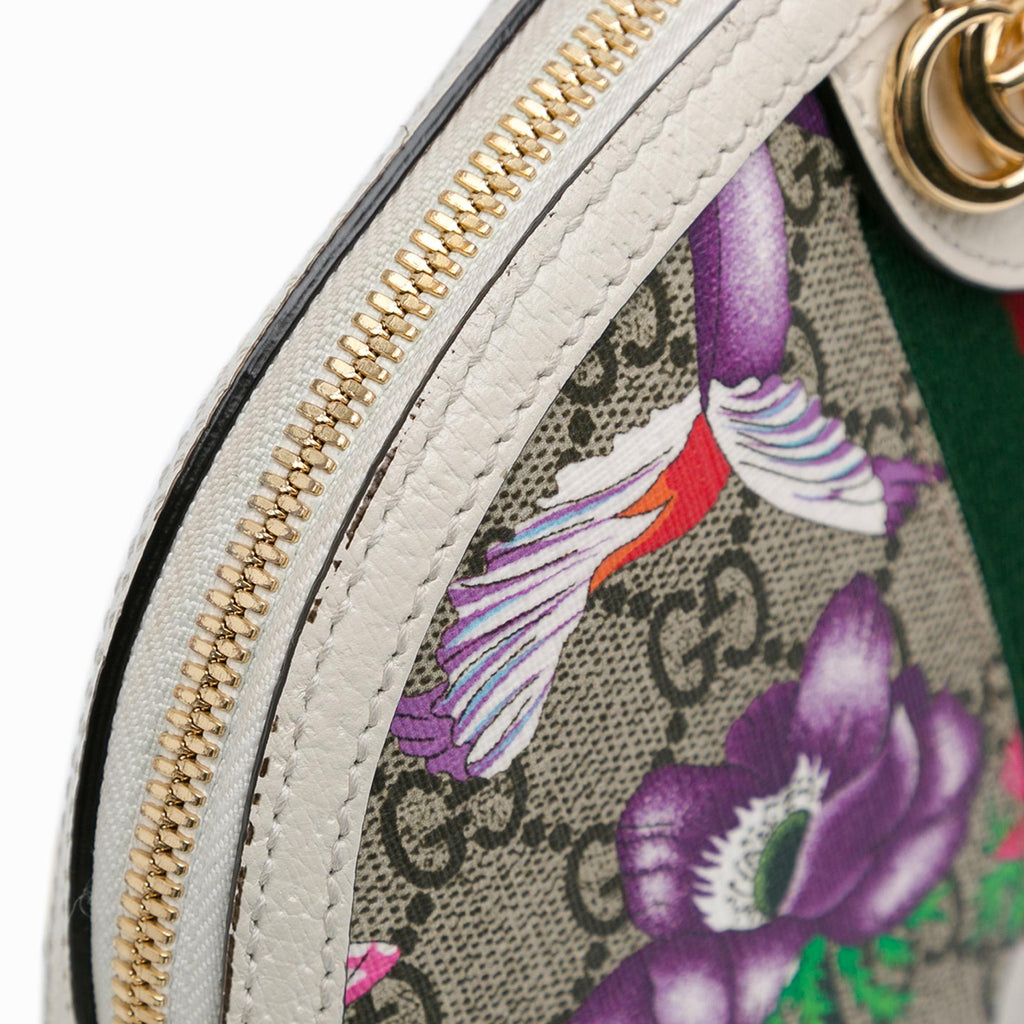 Gucci Small GG Supreme Flora Ophidia Dome (SHG-HswPWQ)