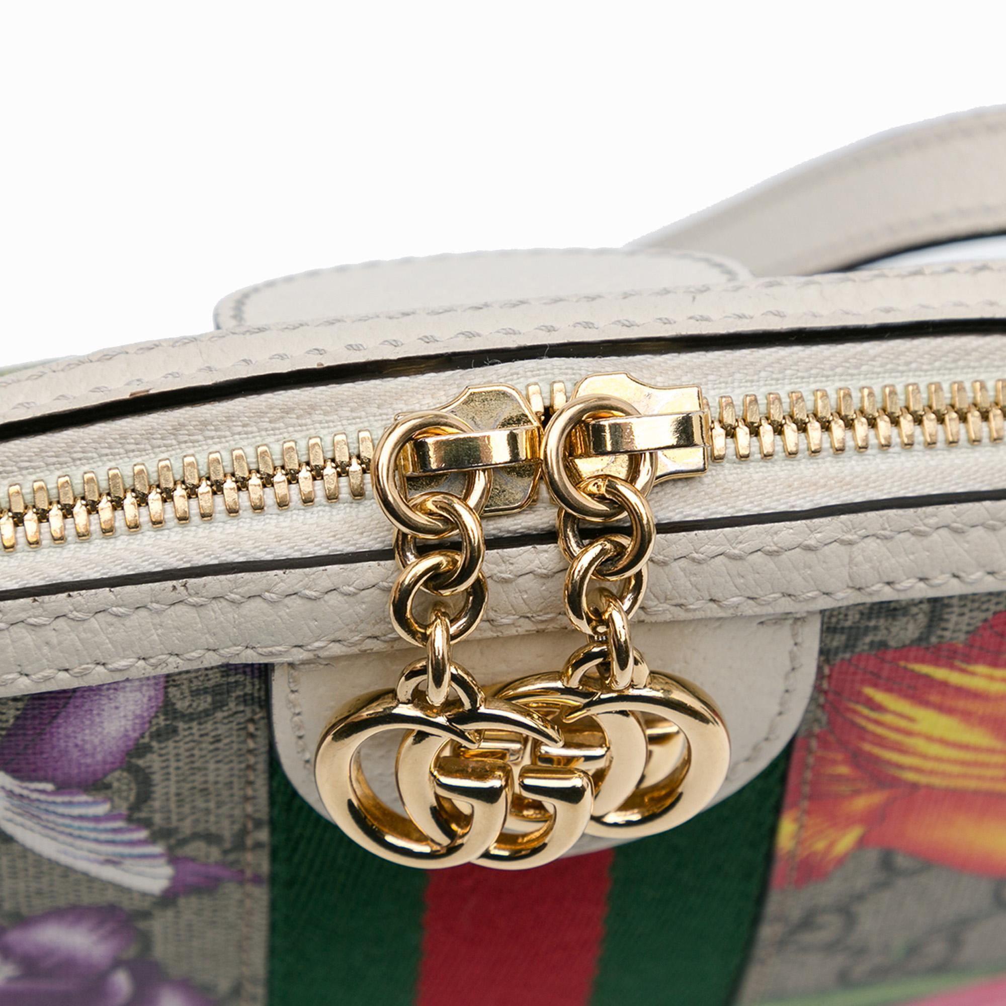 Gucci Small GG Supreme Flora Ophidia Dome (SHG-HswPWQ)