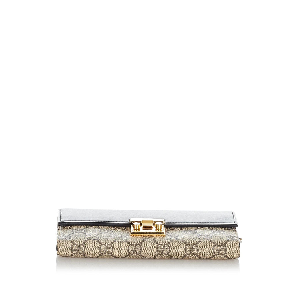 Gucci Small Gucci Supreme Padlock Crossbody Bag (SHG-23391)