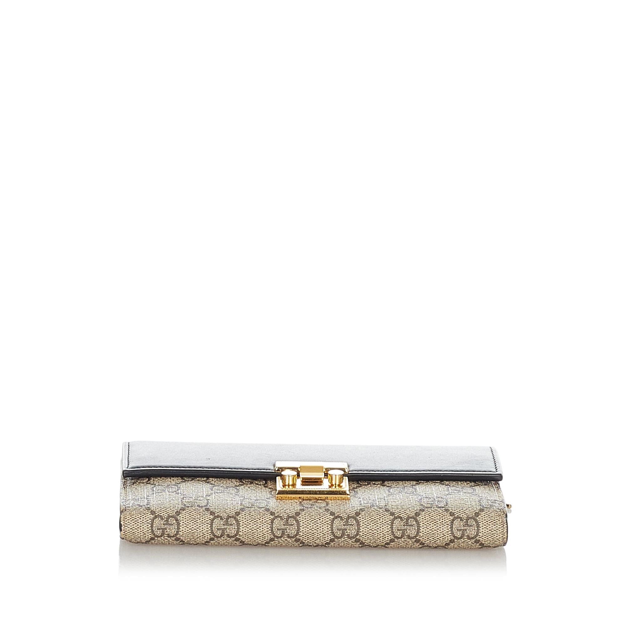 Gucci Small Gucci Supreme Padlock Crossbody Bag (SHG-23391)