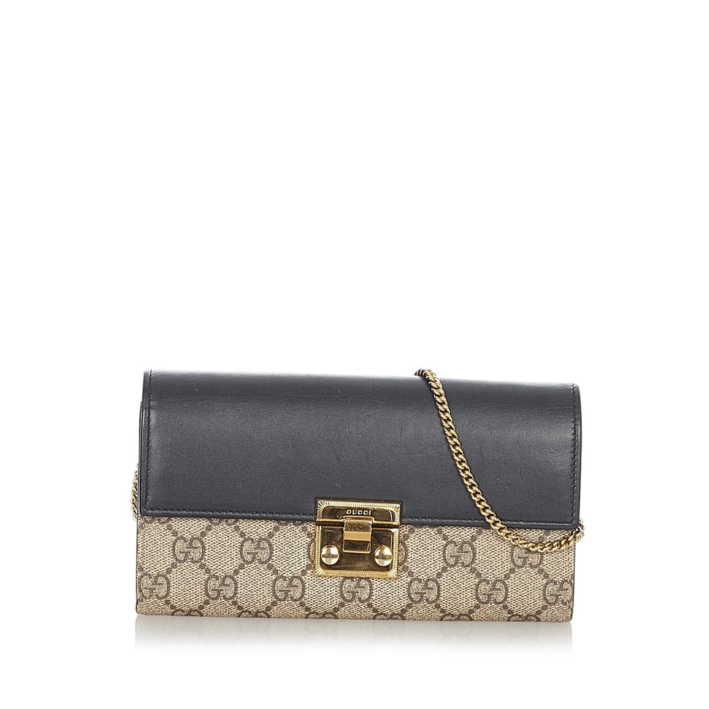 Gucci Small Gucci Supreme Padlock Crossbody Bag (SHG-23391)