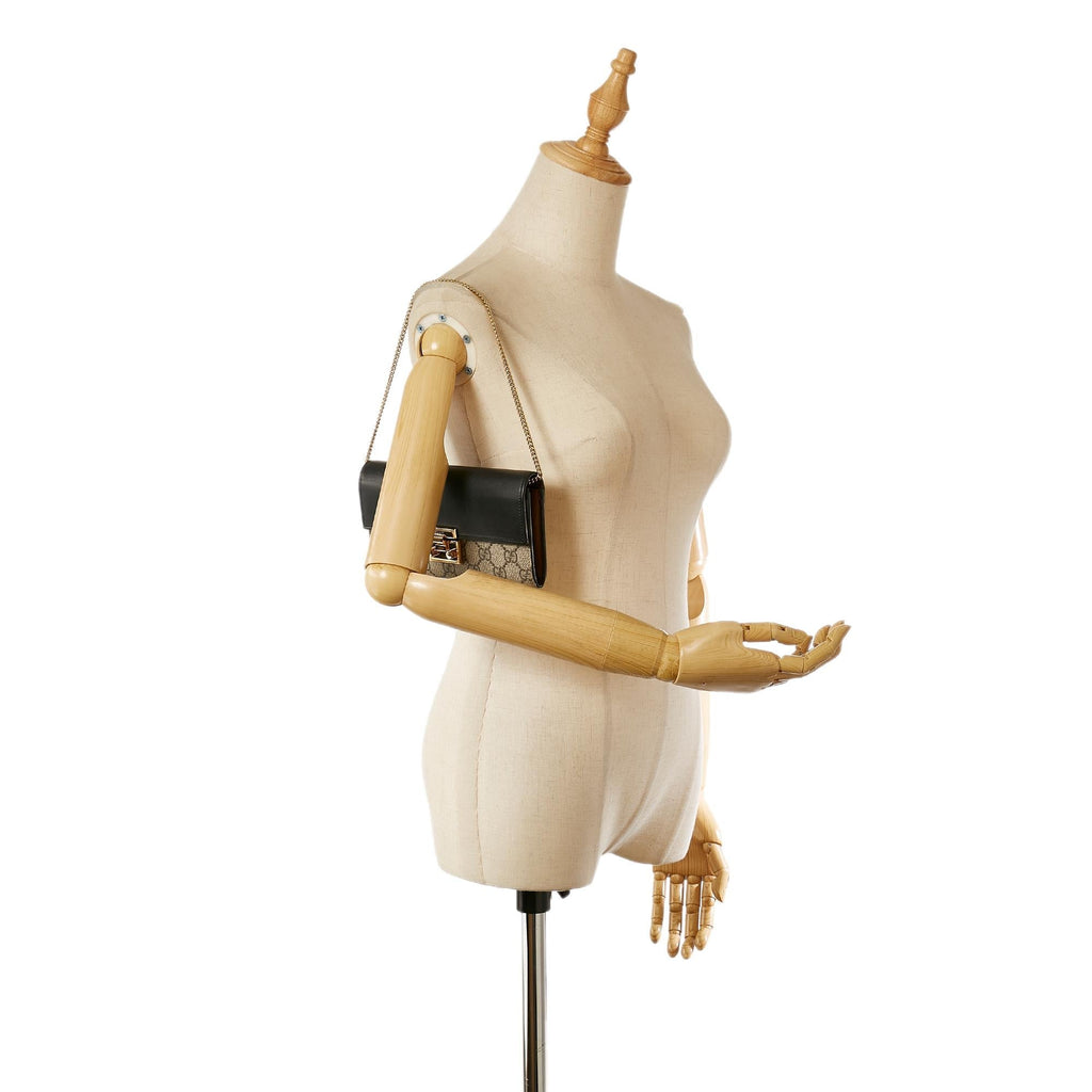 Gucci Small Gucci Supreme Padlock Crossbody Bag (SHG-23391)