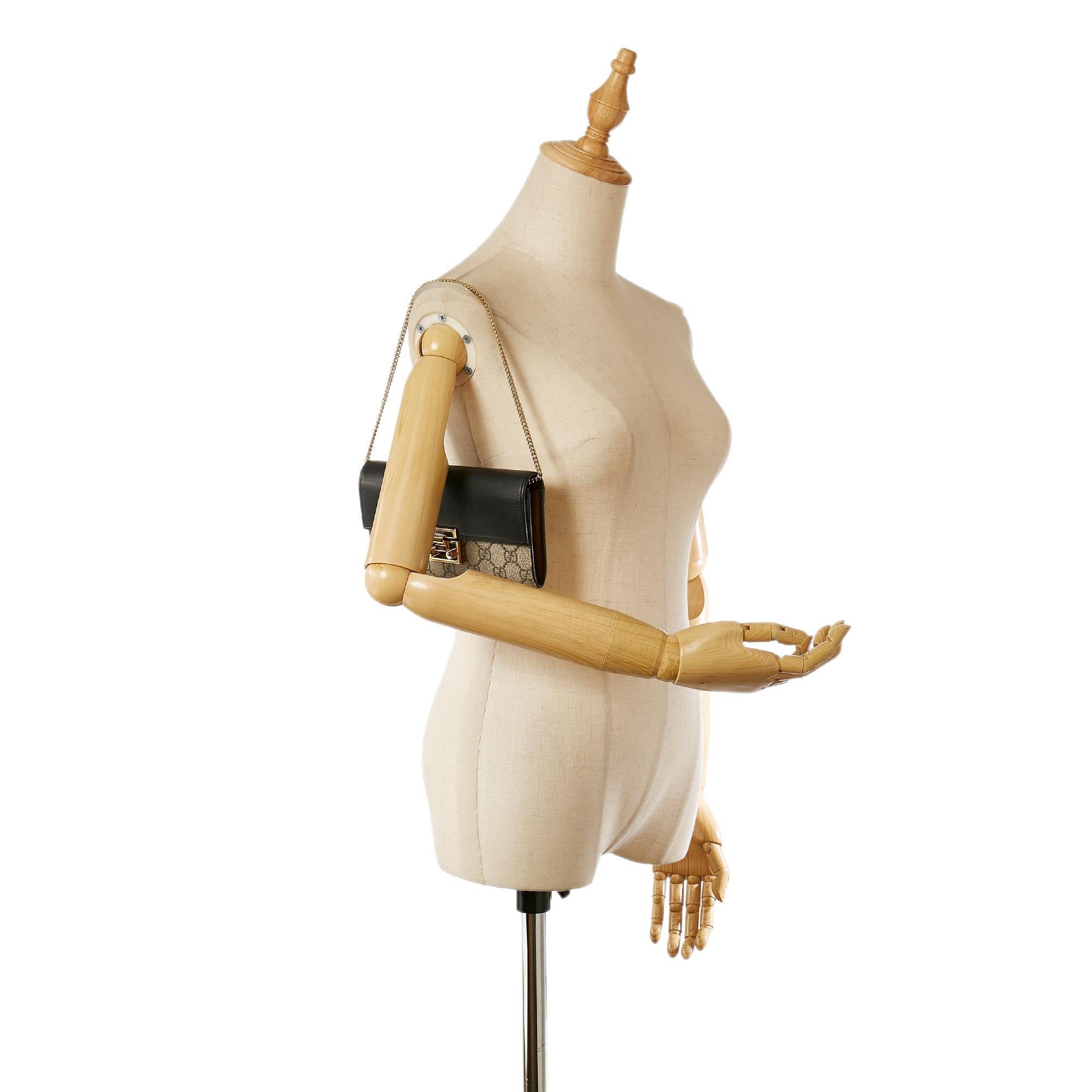Gucci Small Gucci Supreme Padlock Crossbody Bag (SHG-23391)