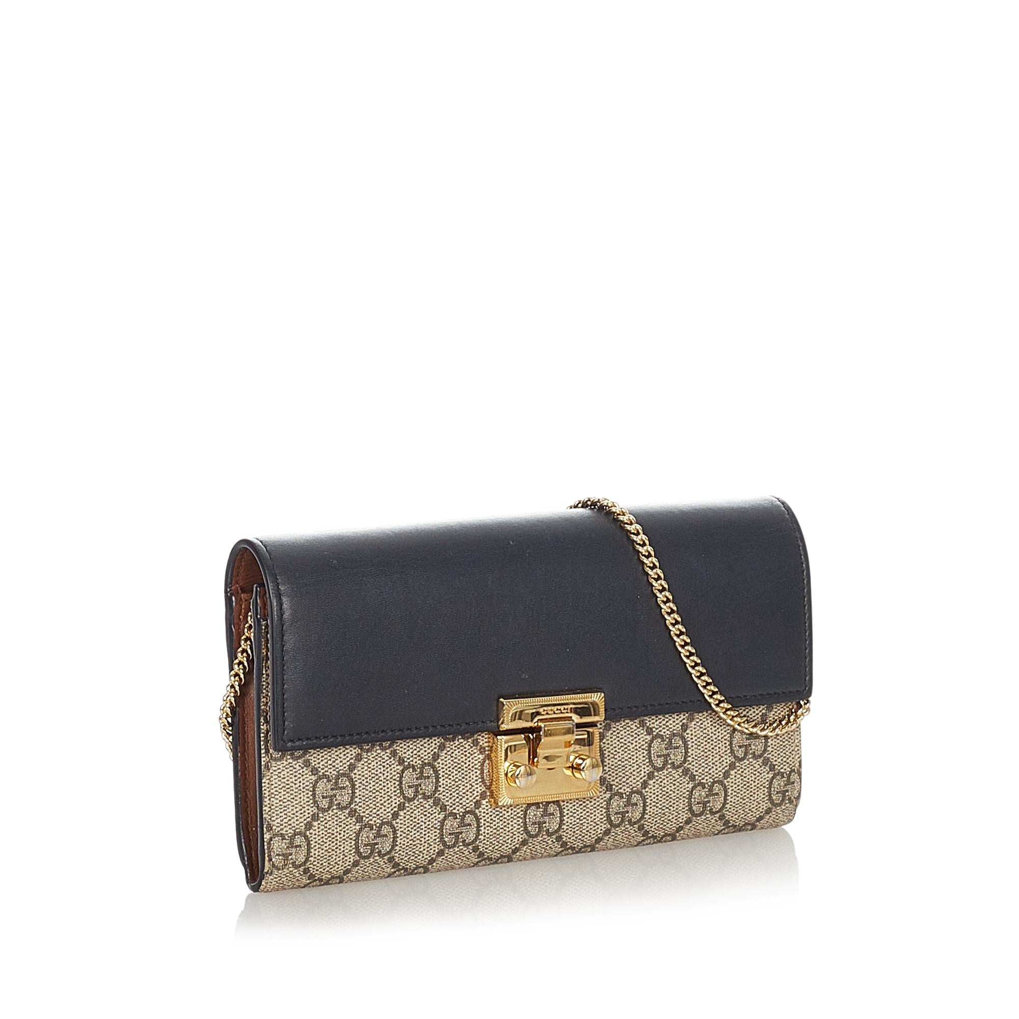 Gucci Small Gucci Supreme Padlock Crossbody Bag (SHG-23391)