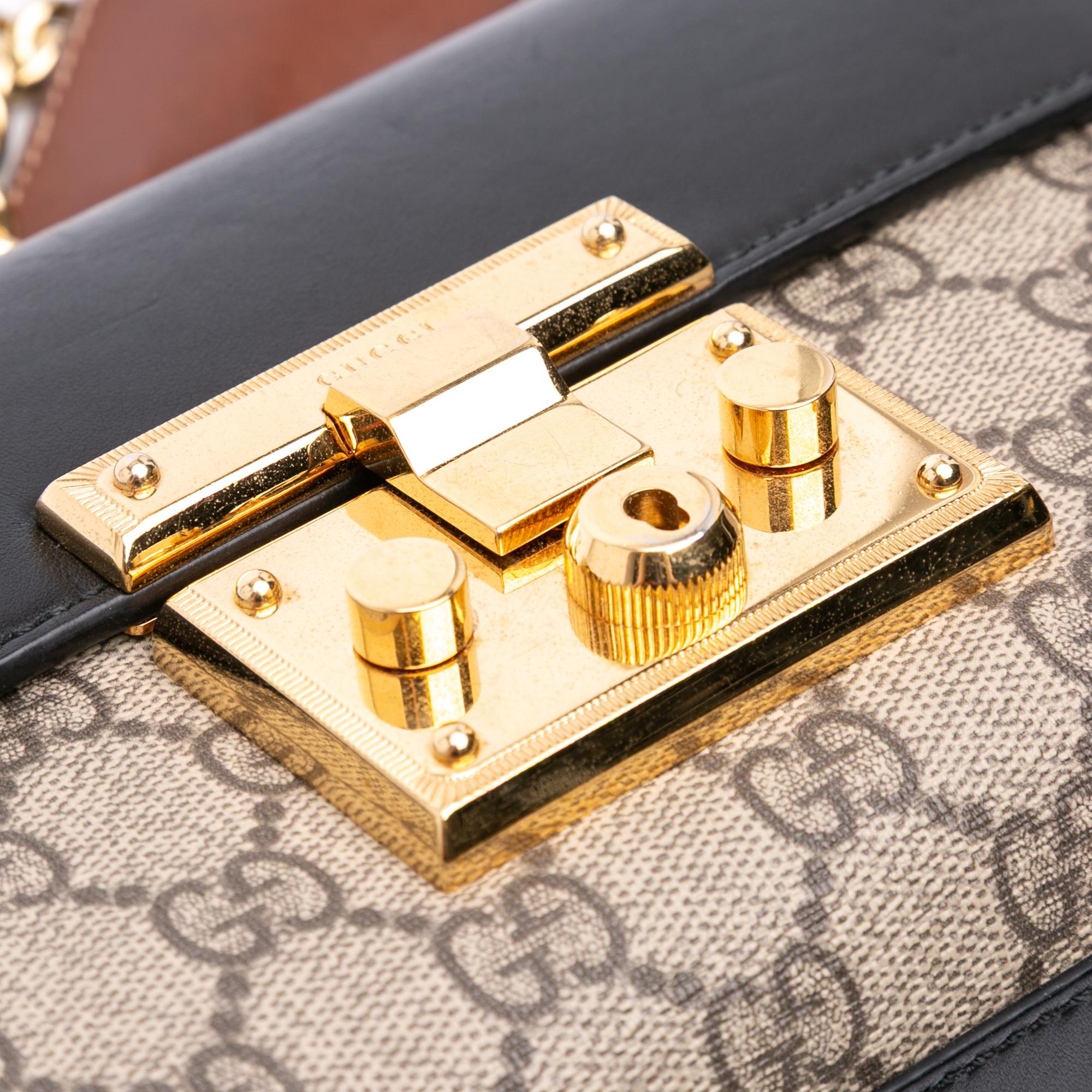 Gucci Small GG Supreme Padlock Crossbody