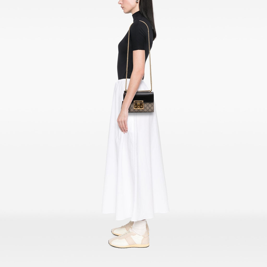 Gucci Small GG Supreme Padlock Crossbody