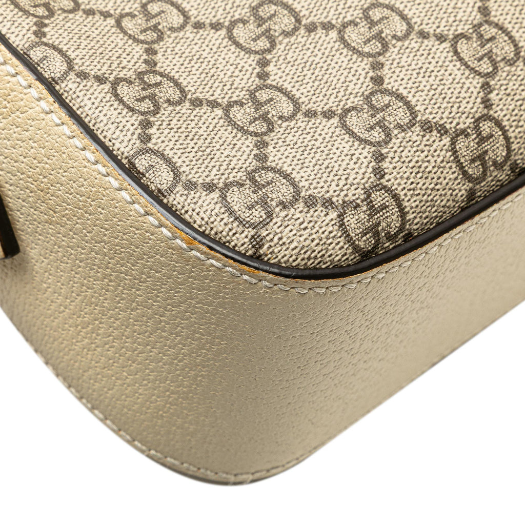 Gucci Small GG Supreme Textured Calfskin Web Ophidia Camera Bag
