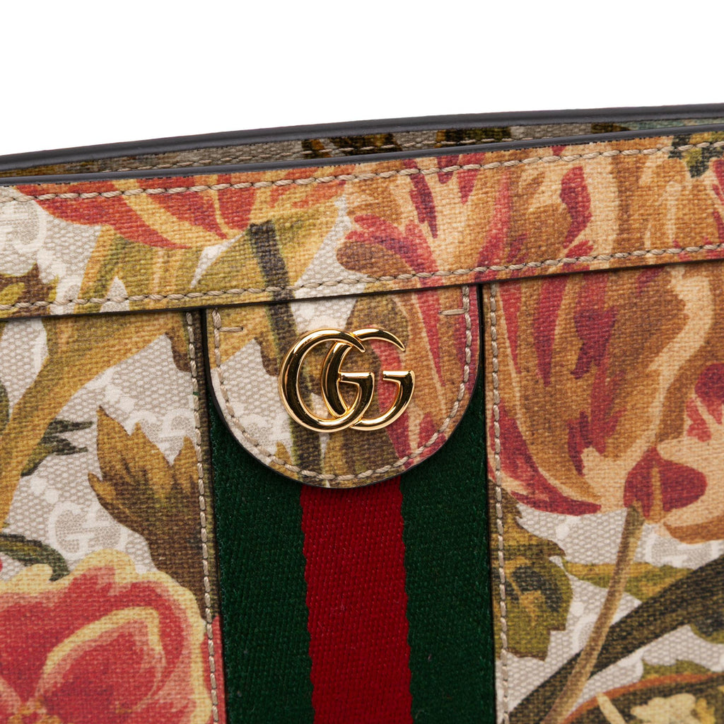 Gucci Small GG Supreme Water Flora Ophidia Chain Bag