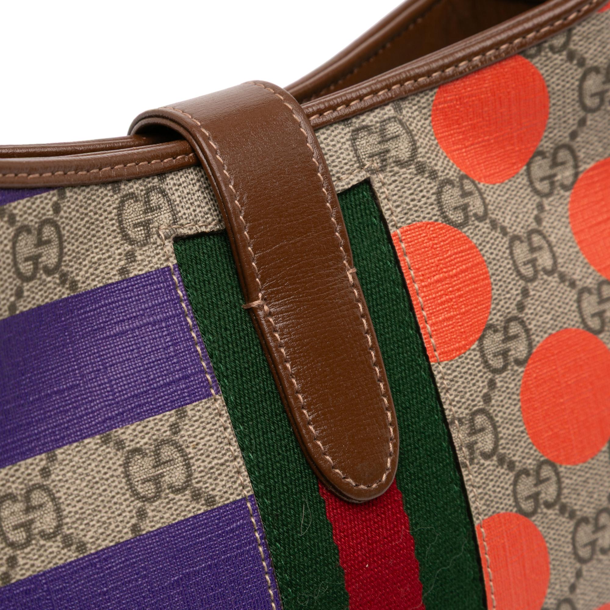 Gucci Small GG Supreme Web Geometric Jackie 1961 Crossbody