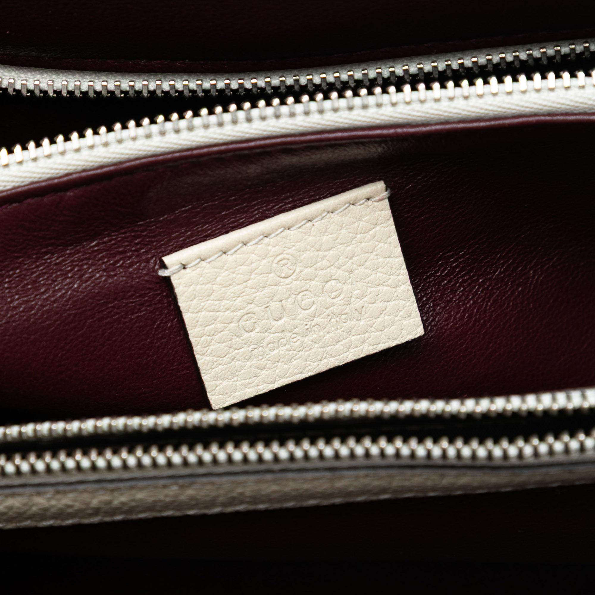 Gucci Small Grained Calfskin Zumi Top Handle Bag