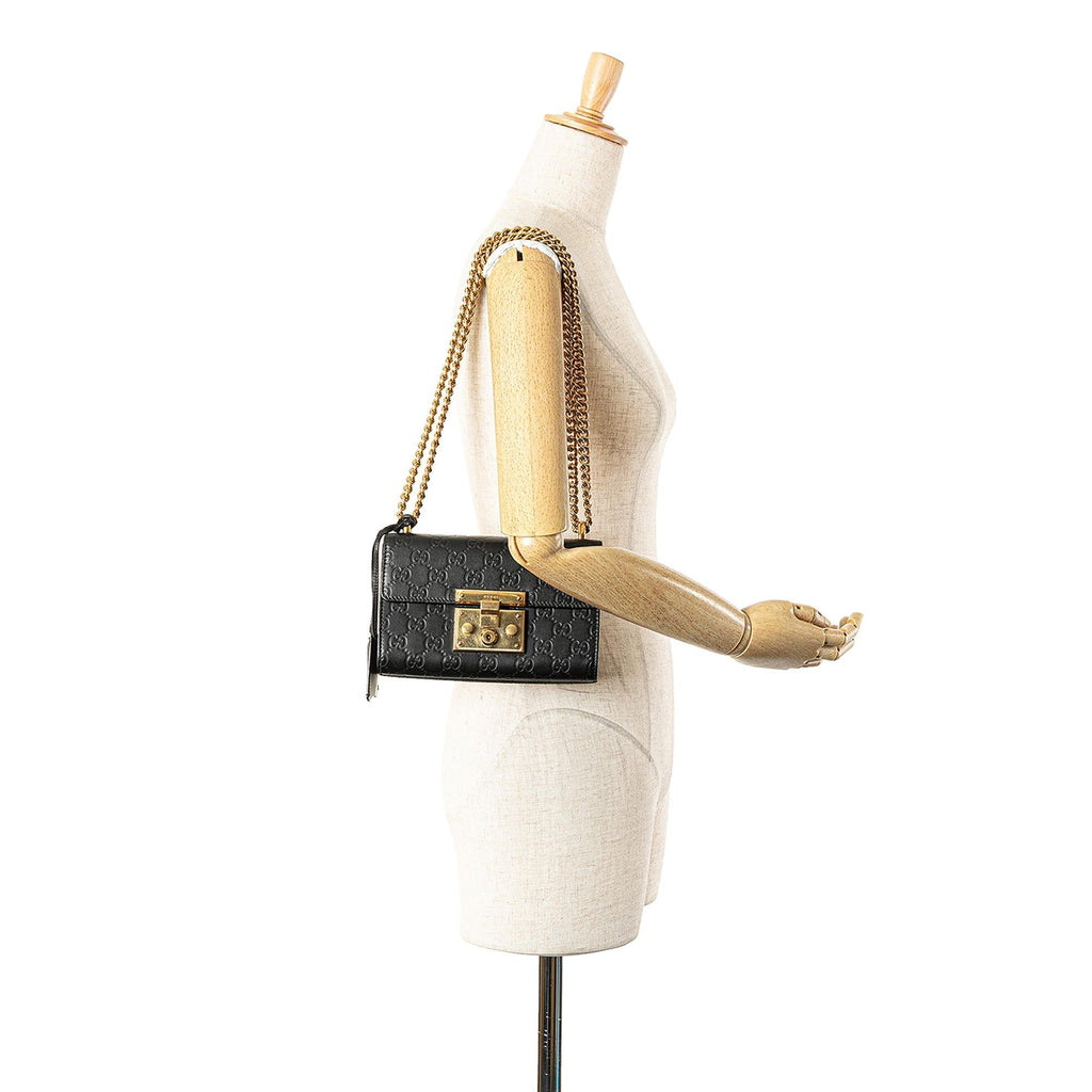 Gucci Small Guccissima Padlock Crossbody