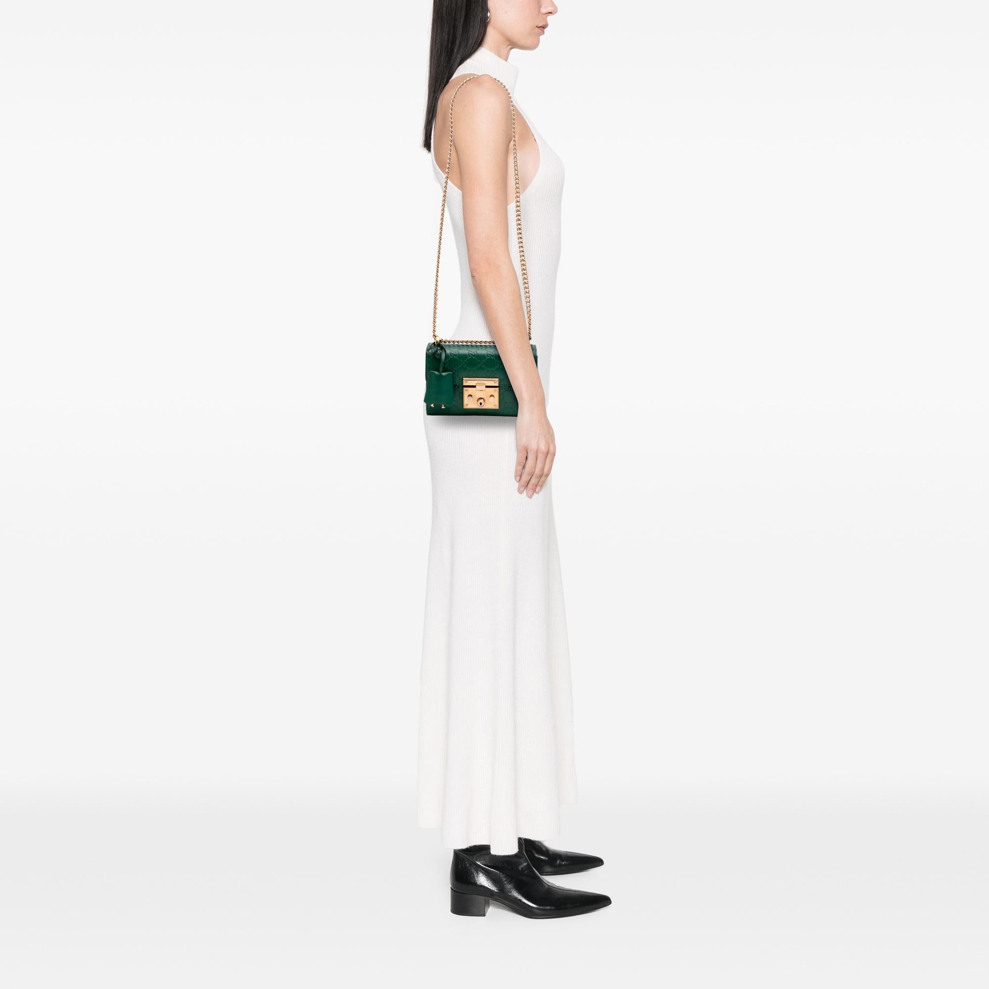 Gucci Small Guccissima Padlock Crossbody