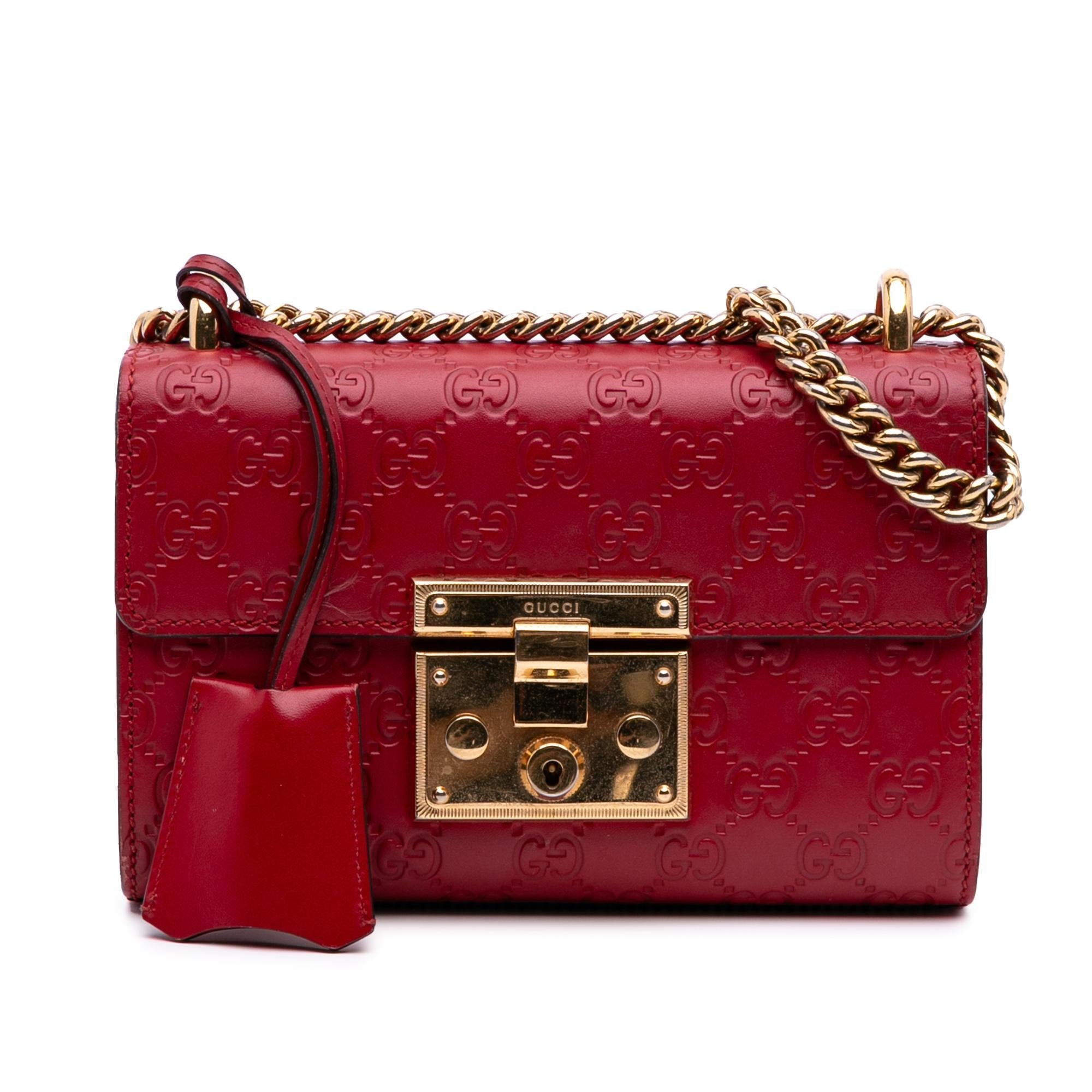 Gucci Small Guccissima Padlock Crossbody