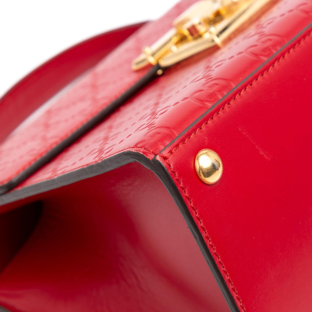 Gucci Small Guccissima Padlock Satchel