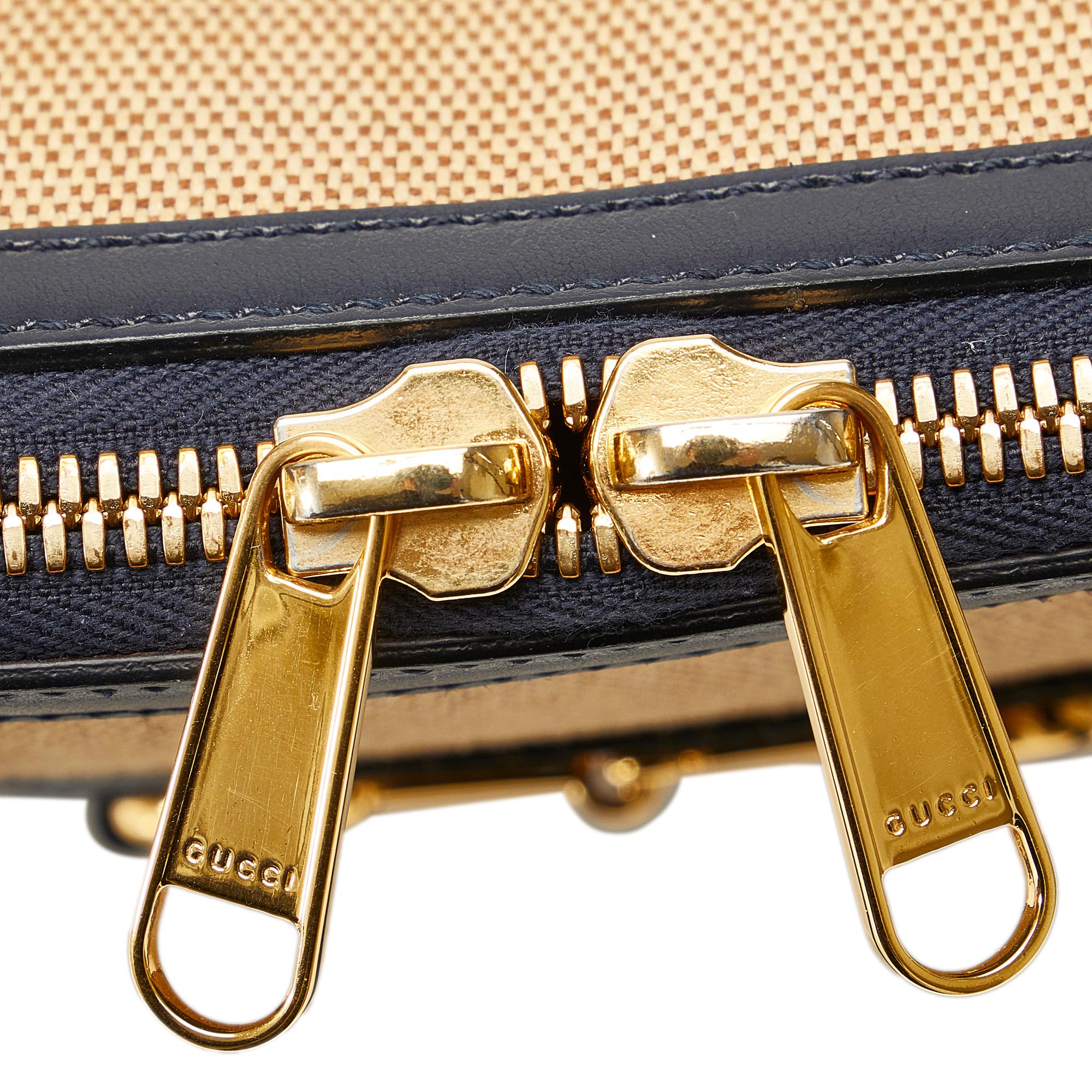 Gucci Small Horsebit 1955 Canvas Top Handle (SHG-QIxwtd)