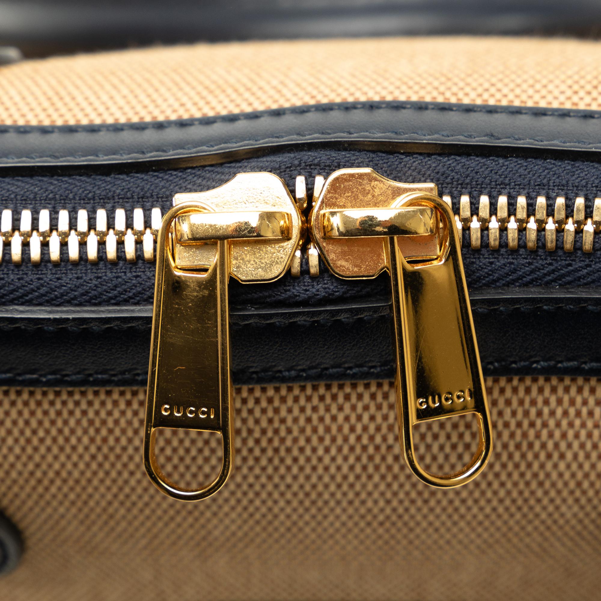 Gucci Small Horsebit 1955 Canvas Top Handle (SHG-7XpLq2)
