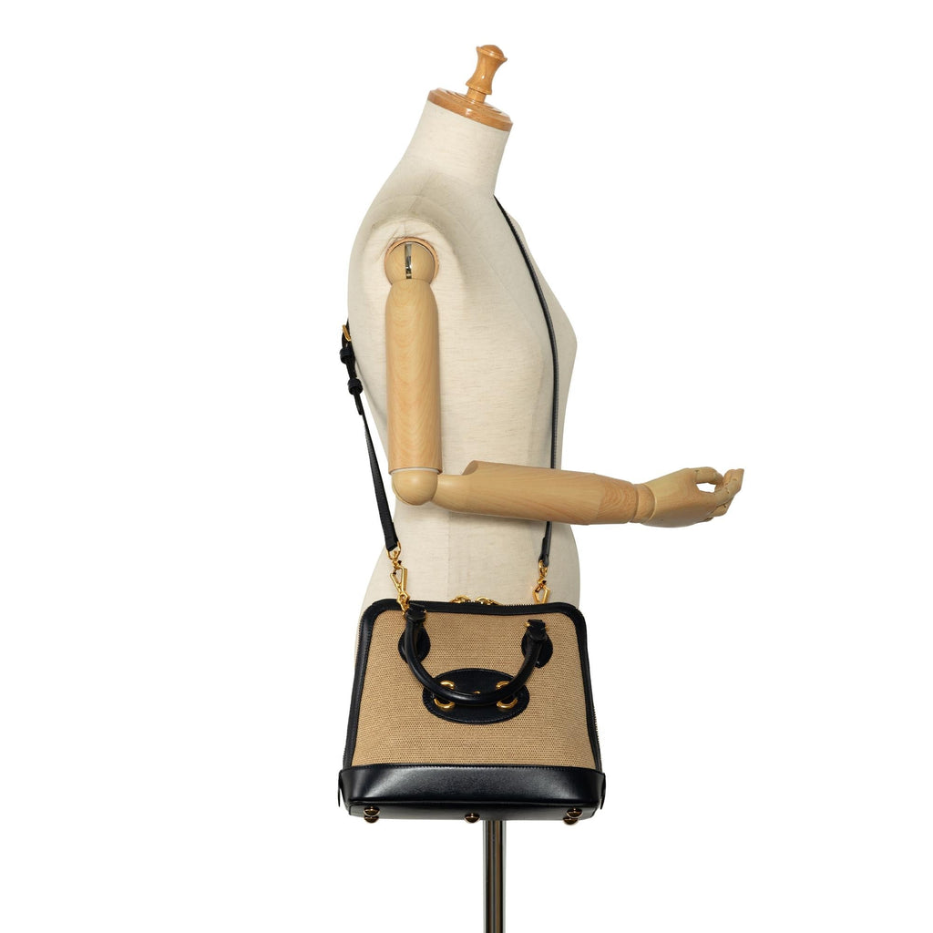 Gucci Small Horsebit 1955 Canvas Top Handle (SHG-7XpLq2)