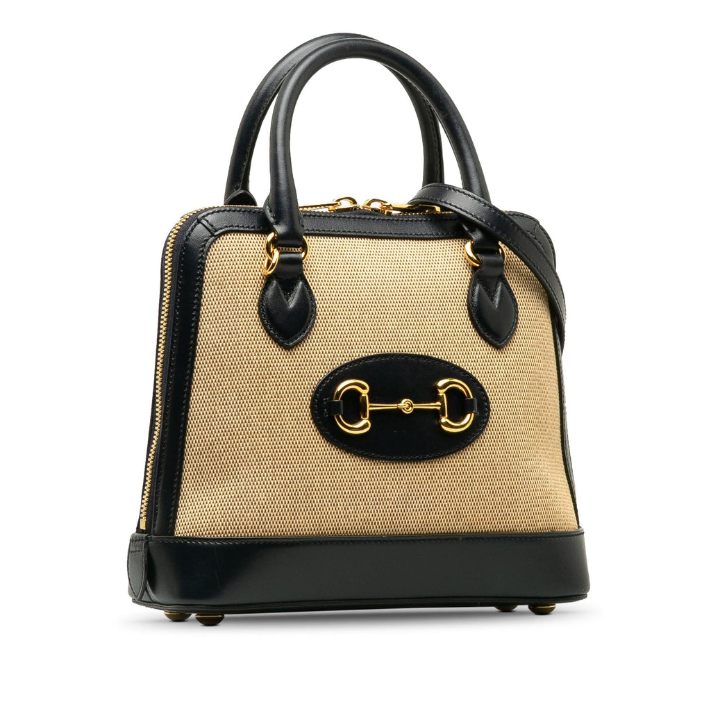 Gucci Small Horsebit 1955 Canvas Top Handle (SHG-7XpLq2)