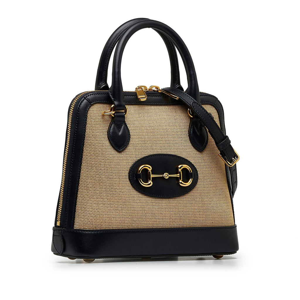 Gucci Small Horsebit 1955 Canvas Top Handle (SHG-SSDUyp)