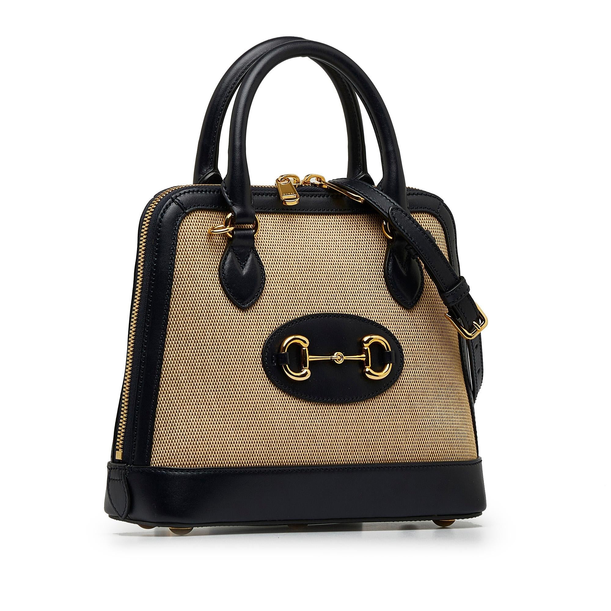 Gucci Small Horsebit 1955 Canvas Top Handle (SHG-SSDUyp)