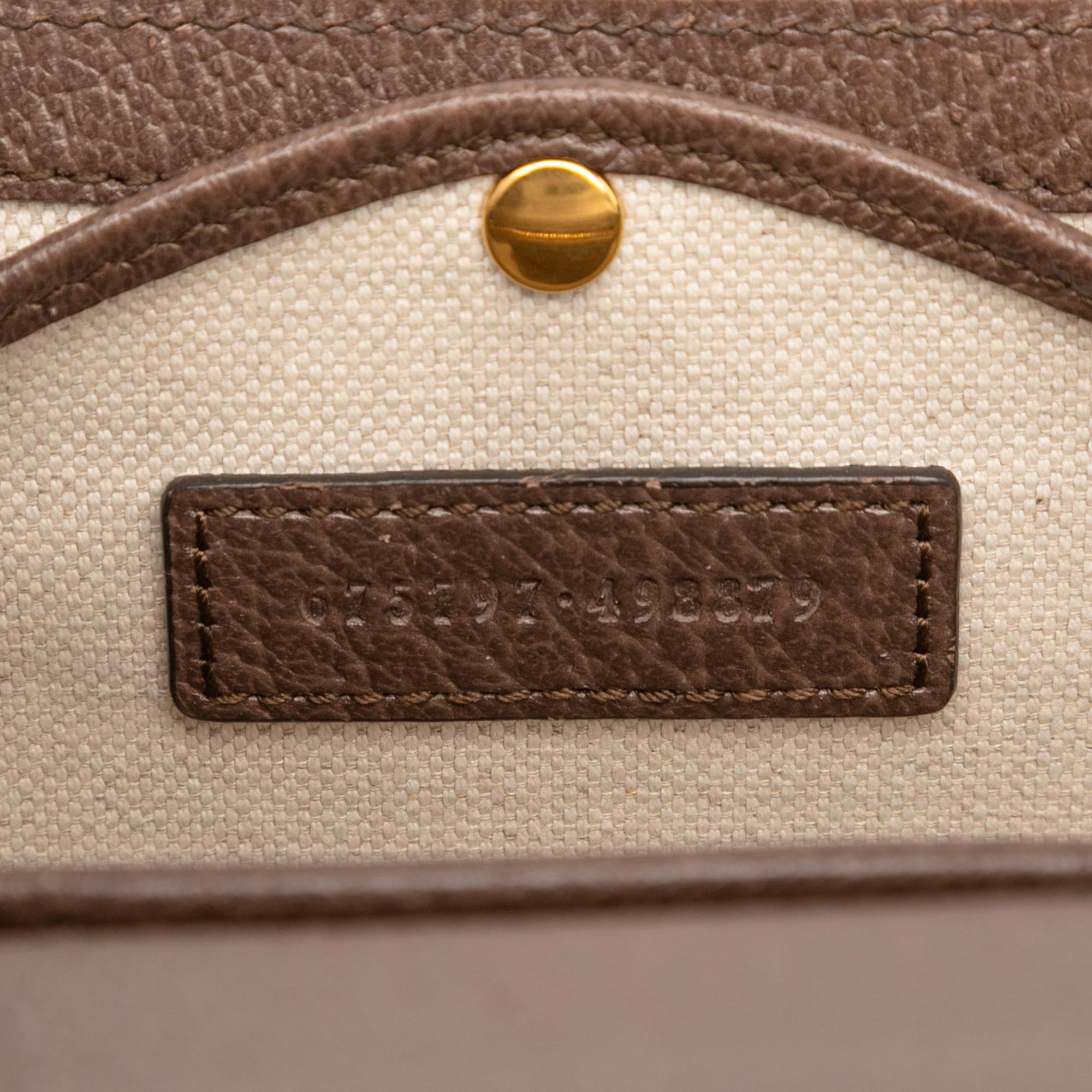 Gucci Small Jumbo GG Canvas Bamboo 1947 Top Handle Bag