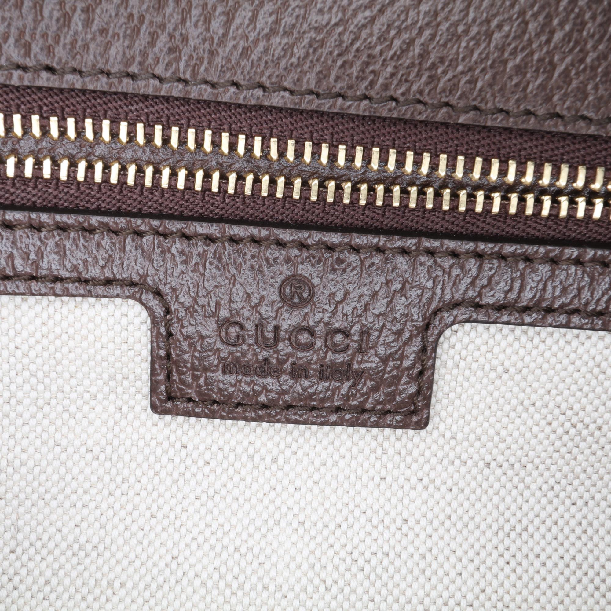 Gucci Small Jumbo GG Canvas Web Ophidia Top Handle Flap