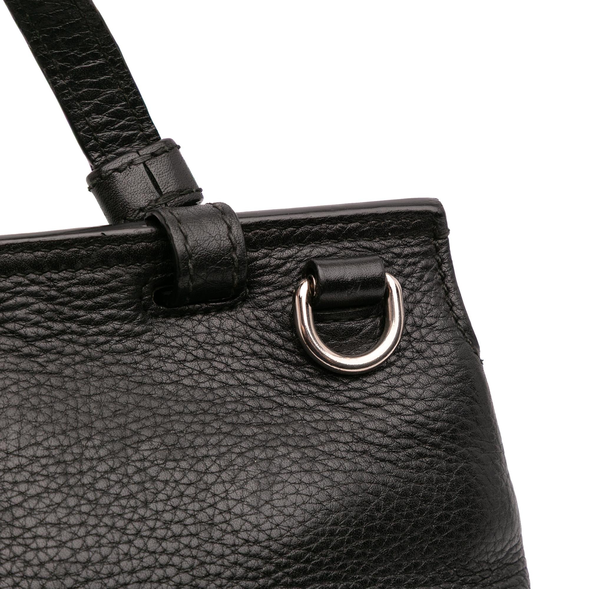 Gucci Small Leather Bamboo Daily Satchel