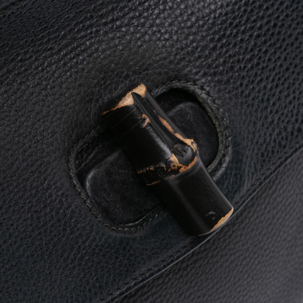 Gucci Small Leather Bamboo Daily Satchel