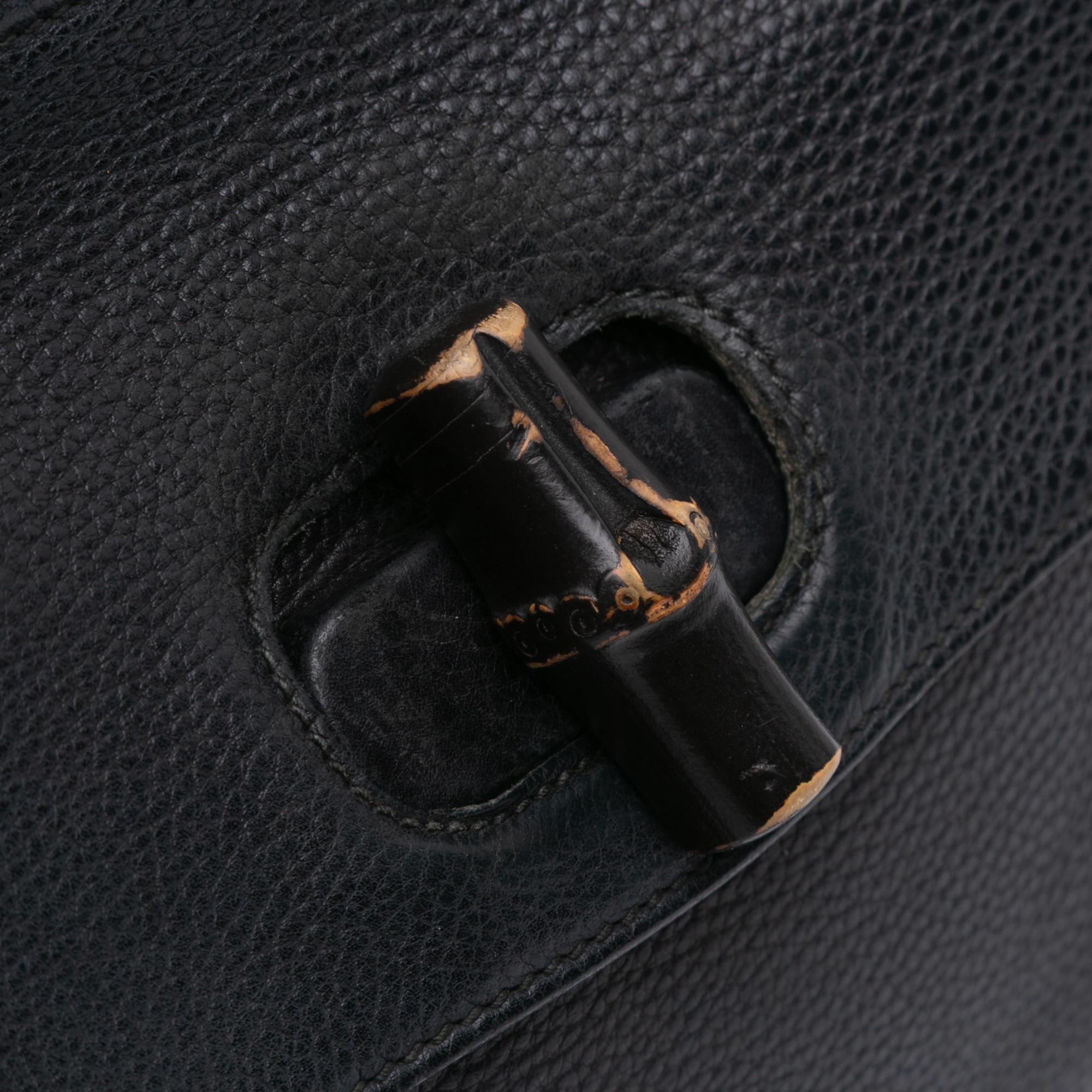 Gucci Small Leather Bamboo Daily Satchel