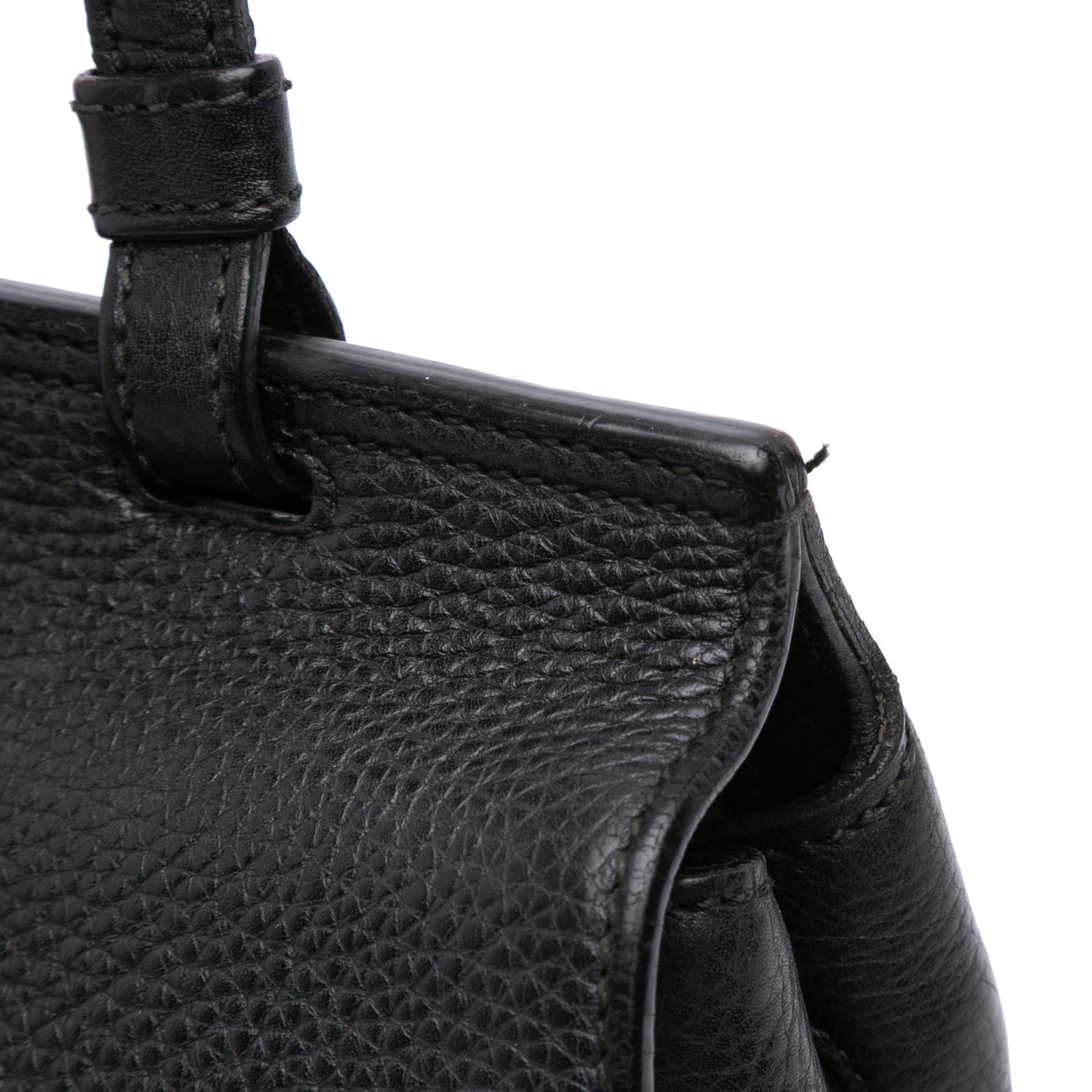 Gucci Small Leather Bamboo Daily Satchel
