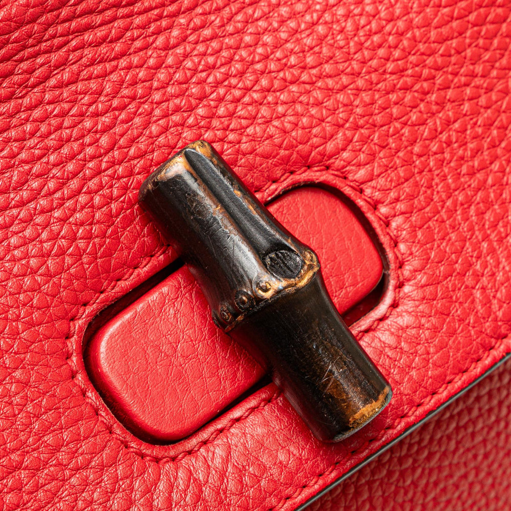 Gucci Small Leather Bamboo Daily Satchel