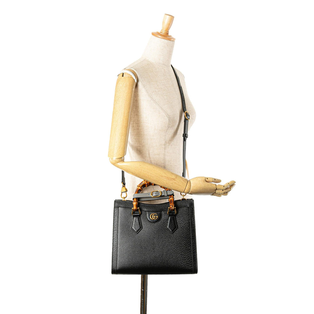 Gucci Small Leather Bamboo Diana Satchel